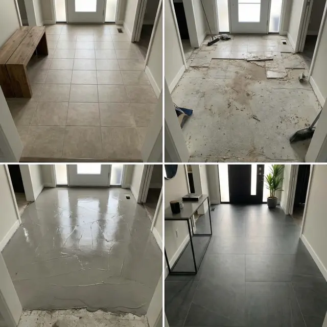 New flooring installation by LV Lux Construction